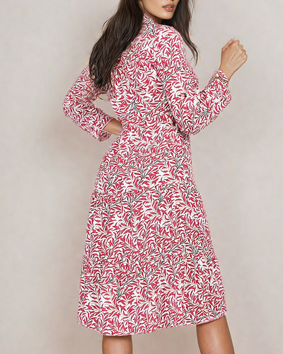 Royalfashion Ženska midi obleka s potiskom