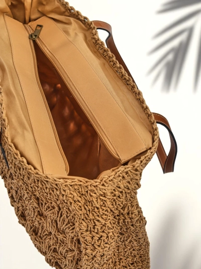 Royalfashion Velika ženska torba iz slame Coco Breeze