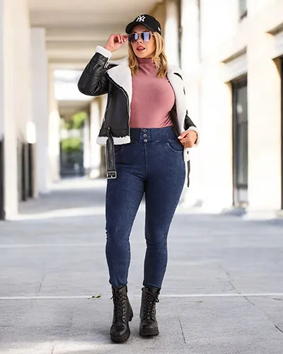 Royalfashion Pamut nagy méretű női treggings nadrág