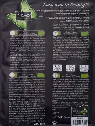 DIZAO - Set seruma in maske s koencim Q10 in kolagenom 6g+36g x 10kos