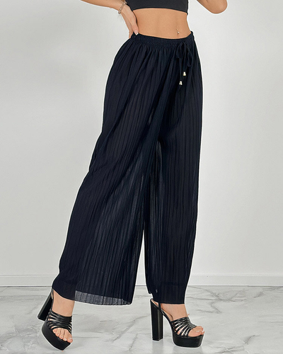 Royalfashion Ženske široke plisirane hlače