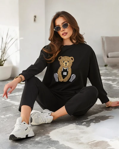 Royalfashion Ženski viskozni set z medvedkom
