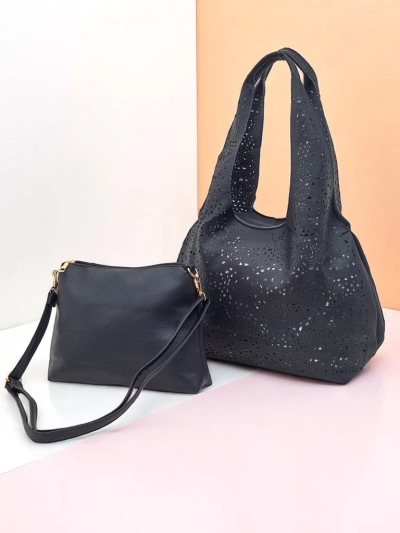 Royalfashion Velika ženska torba za nakupovanje, odprta Lira Čipka