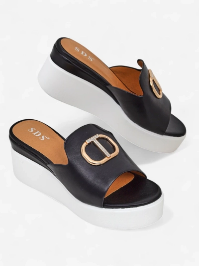 Royalfashion ženski natikači z visokim klinastim podplatom Daffin