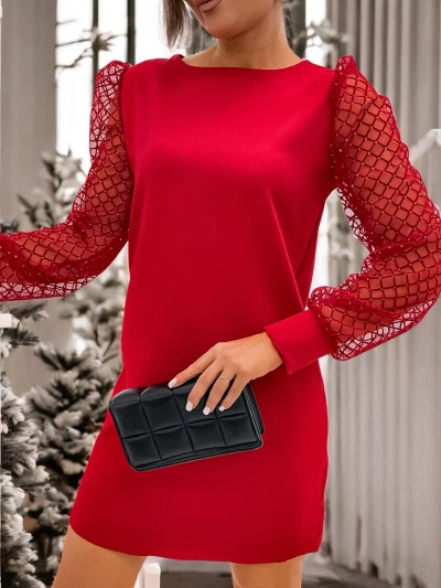 Royalfashion Klasika vjenčana haljina za žene do koljena u crnoj boji