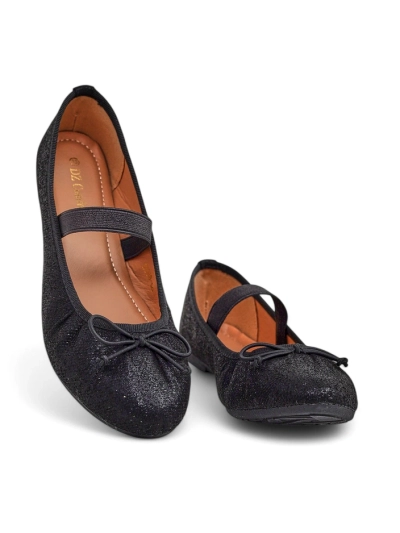 Royalfashion Svetle balerinke za ženske z mašnjo in elastičnim trakom Safte