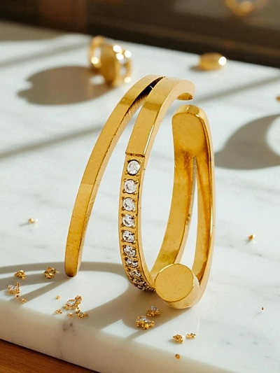 Dolce Vita zapestnica z obročem z okrasnimi obeski