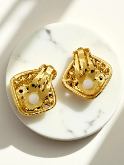 Royalfashion Ženske uhani s kristali in cirkoni, na sponko