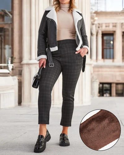 Royalfashion Segrete ženske hlače tegging PLUS SIZE