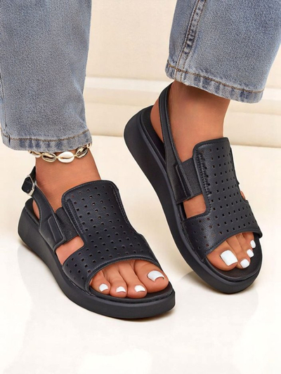 Royalfashion Sandalias de mujer con suela gruesa BreezyStep