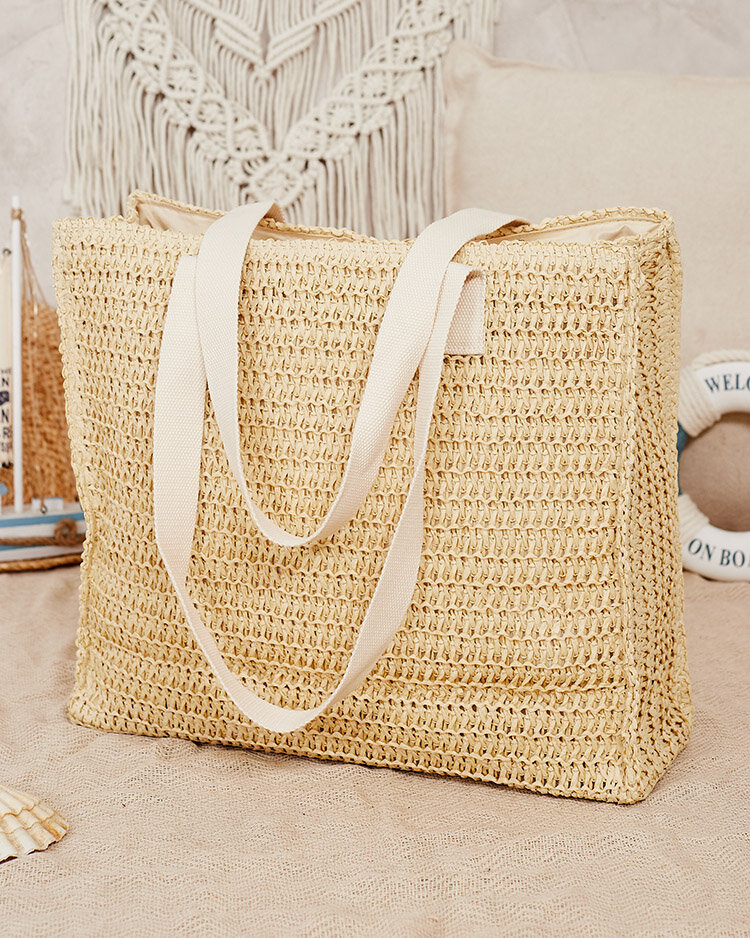 Royalfashion Velika ženska slamnata torbica