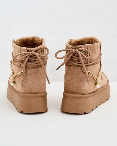 Royalfashion Ženski škornji Woruces z vezalkami