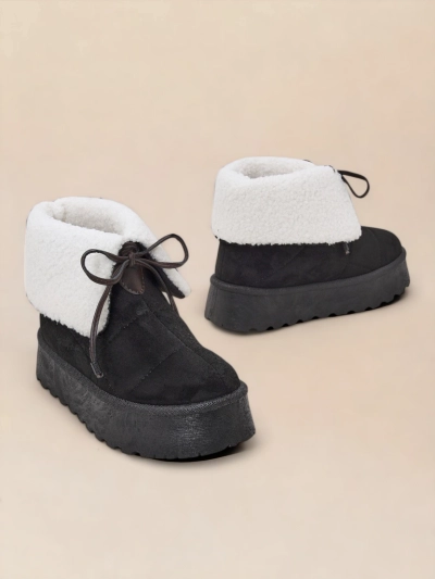 Royalfashion Ženske čizme za snijeg sa vezanjem Wdeno