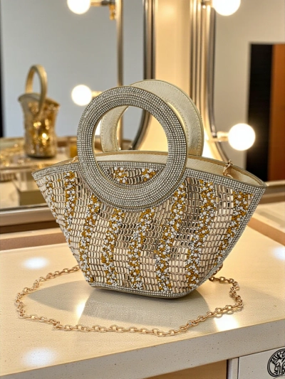 Majhna ženska torbica s cirkoni Sparkle Queen