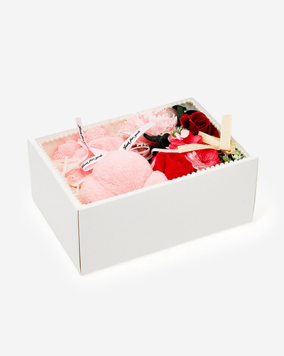 Royalfashion Flowerbox Rože v škatli z medvedkom