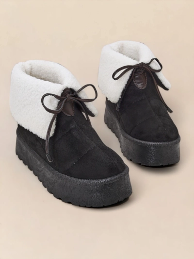 Royalfashion Ženske čizme za snijeg sa vezanjem Wdeno