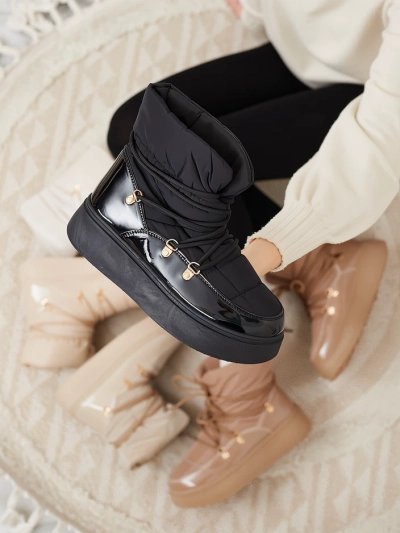 Royalfashion Ženski snežni škornji v črni barvi Dabenda