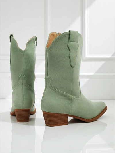 Ženski kavbojski škornji eko semiš SpireHush