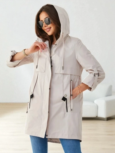 Royalfashion Ženska dolga vetrovka