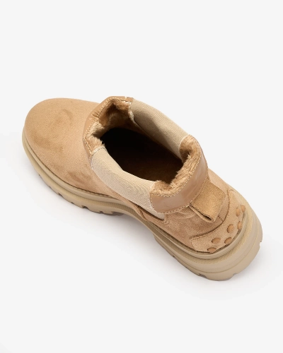 Royalfashion Ženski izolirani škornji v kamelji barvi Comfy Walk