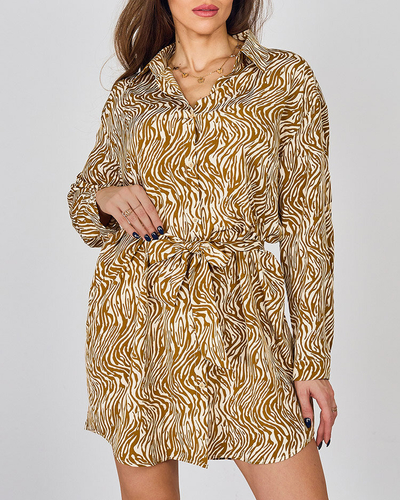 Royalfashion ženska mini obleka z vzorcem a'la zebra