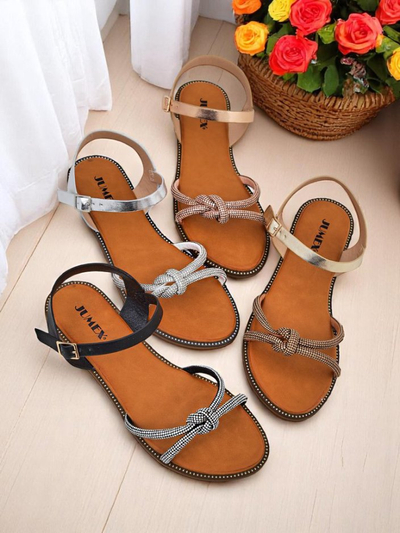 Royalfashion Sandale femrash me zirkone dekorative Bella Shine