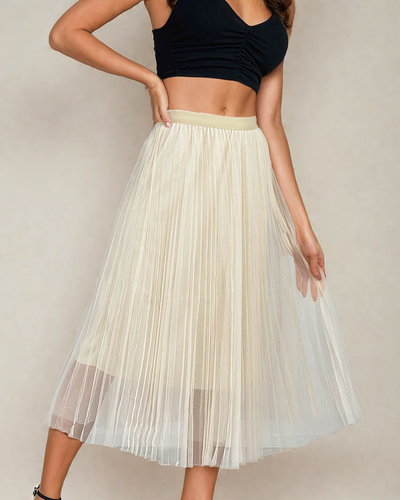 Royalfashion Žensko dvoslojno midi krilo