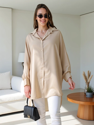 Royalfashion Dolga ženska oversize srajca