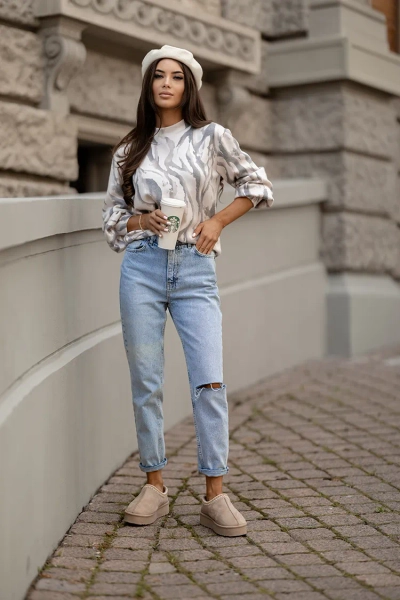 Royalfashion Tanek ženski pulover s potiskom