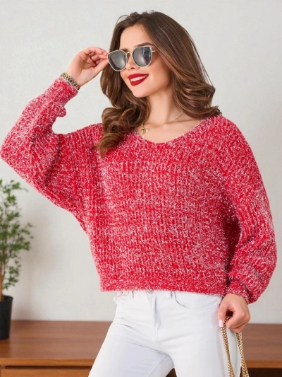 Royalfashion Ženski pulover z sijočo nitjo