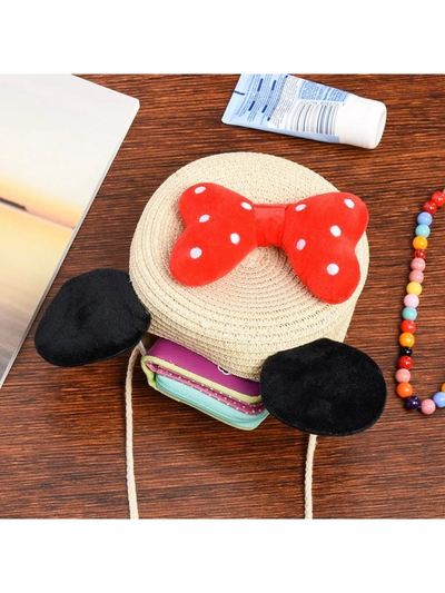 Royalfashion Majhna otroška torbica iz slame Minnie Straw