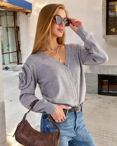 Royalfashion Ženski pulover brez gumbov