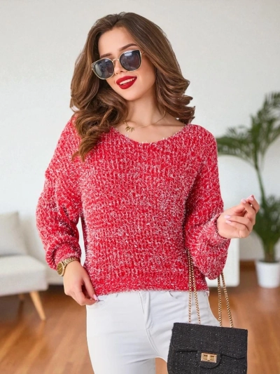 Royalfashion Ženski pulover z sijočo nitjo