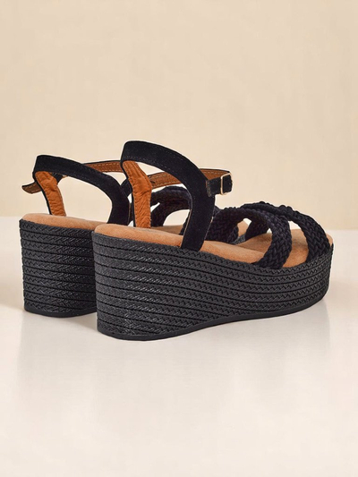 Royalfashion Ženski sandali z visoko peto, pleteni Sunny Day