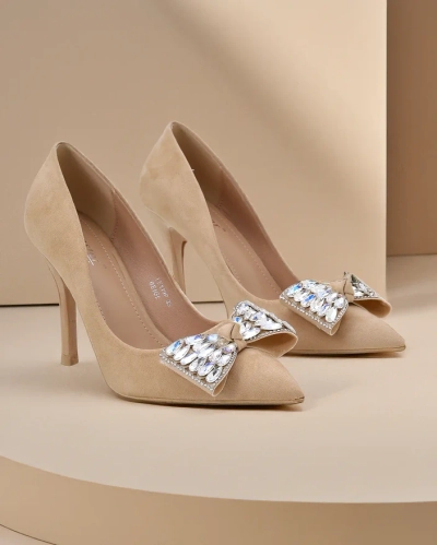 Royalfashion ženske stiletto čevlje z mašno Cocarte