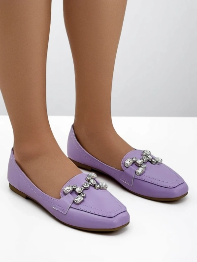 Royalfashion Ženske loaferje z diamanti Lecilla