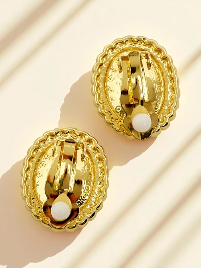 Royalfashion Ženski uhančki na klip s kristalom in kubičnim cirkonom