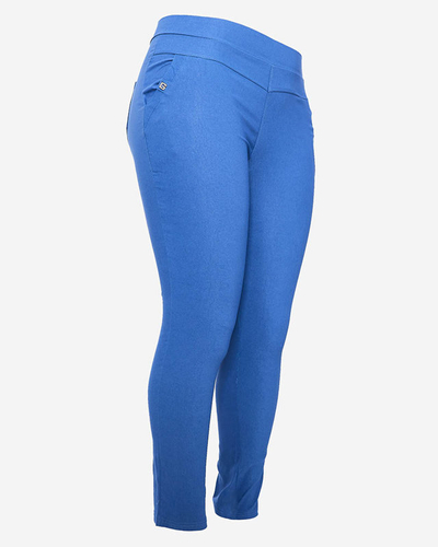 Royalfashion Niebieskie damskie spodnie typu tregginsy PLUS SIZE
