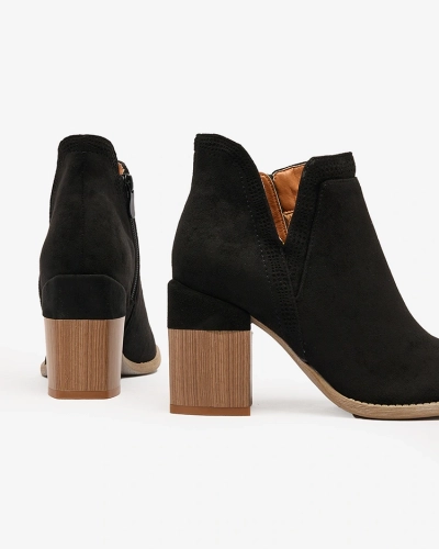 Royalfashion Black Lemere škornji s kvadratno peto