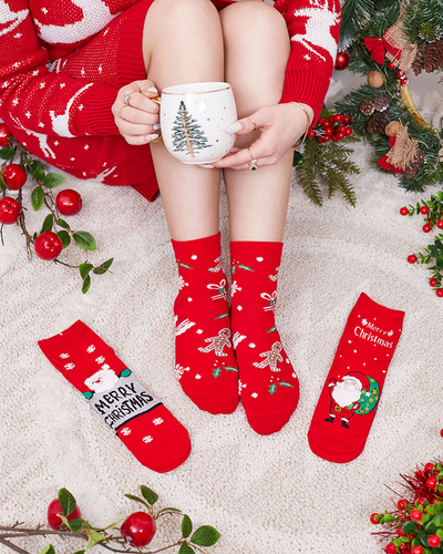 Royalfashion Božične nogavice v škatli 3 v paketu