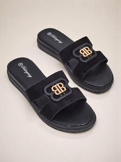 Royalfashion Ženski natikači z ravnim podplatom ChicStep