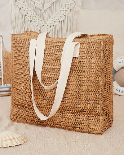 Royalfashion Velika ženska slamnata torbica