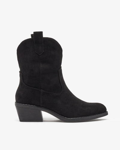 Royalfashion Črni izolirani ženski kavbojski škornji Bronco