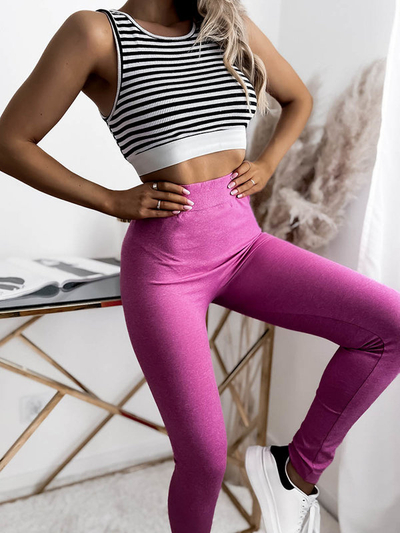 Royalfashion Legginsy damskie w kolorze różowym PLUS SIZE