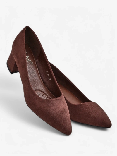 Aurelia Classico – Rjavi ženski salonarji iz semiša s peto 4,5 cm