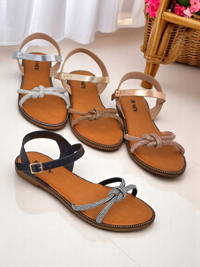 Royalfashion Sandale femrash me zirkone dekorative Bella Shine