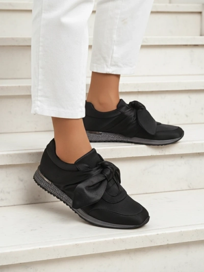 Royalfashion Damskie buty sportowe z kokardą Socca