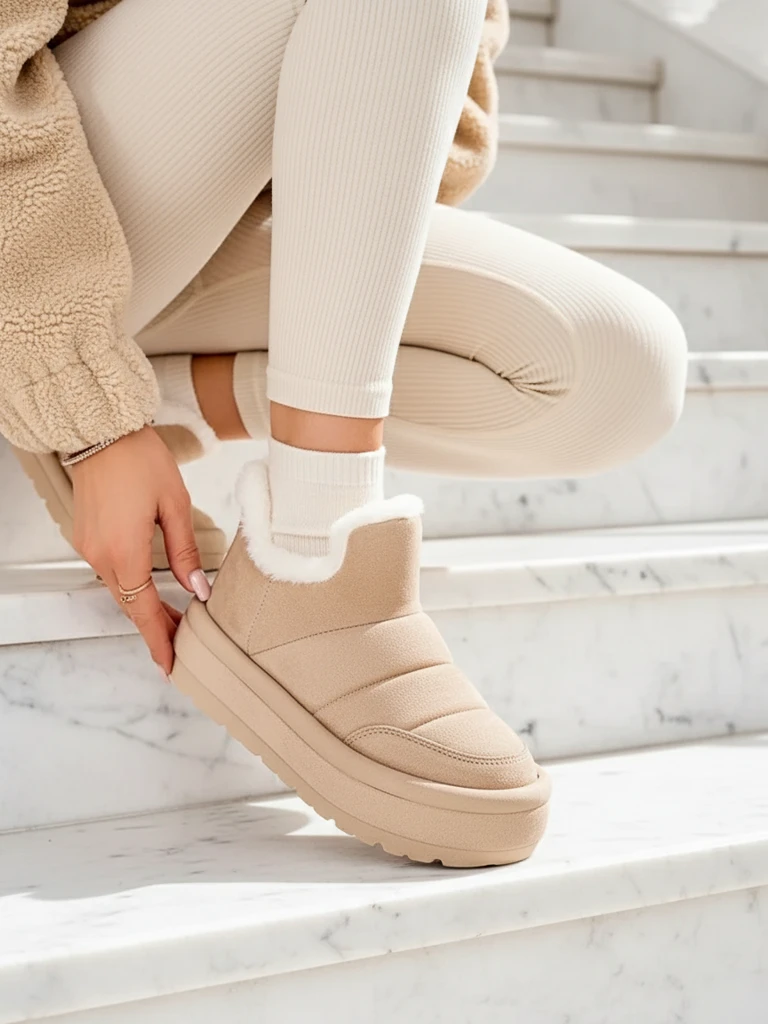 Royalfashion Ženski kratki škornji Zoeno a'la snow boots