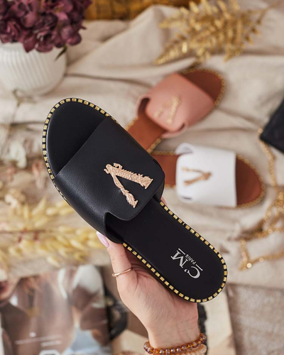 Royalfashion Ženske japonke iz eko usnja Cemenna
