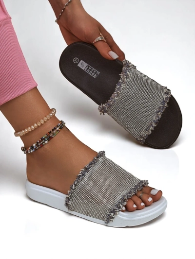 Royalfashion Ženski natikači na ravni podlogi SparkleWalk